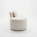 Ver imagem 4 de Sofa Organico 3LUGARES Feijão Bouclé Bege Curvo Anatomico Salas Clinicas Recepçao Barbearias Hotel P