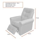 Ver imagem 3 de Poltrona do Papai Core 83cm Reclinável Manual Suede Cinza - Sallar Home