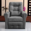 Ver imagem 2 de Poltrona do Papai Core 83cm Reclinável Manual Suede Cinza - Sallar Home