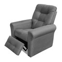 Ver imagem 1 de Poltrona do Papai Core 83cm Reclinável Manual Suede Cinza - Sallar Home