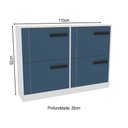 Ver imagem 4 de Sapateira Lisboa 4 Portas Azul/branco - Politorno