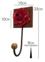Ver imagem 2 de Cabide de Parede para Pano de Prato Artesanal de Ferro Rustico para Cozinha Libertas Rosas Artesanat