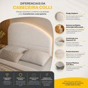 Ver imagem 3 de Cabeceira Cama Box Queen Colli 160cm Estofada Orgânica Moderna Bouclê Bege - Desk Design