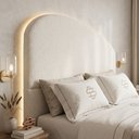 Ver imagem 7 de Cabeceira Cama Box Queen Colli 160cm Estofada Orgânica Moderna Bouclê Bege - Desk Design