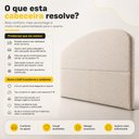 Ver imagem 5 de Cabeceira Cama Box Queen Colli 160cm Estofada Orgânica Moderna Bouclê Bege - Desk Design