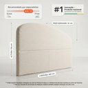 Ver imagem 4 de Cabeceira Cama Box Queen Colli 160cm Estofada Orgânica Moderna Bouclê Bege - Desk Design