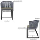 Ver imagem 2 de 4 Cadeiras de Jantar Área Noronha em Alumínio com Pintura Preta Corda Náutica E8 Trama Original