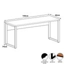 Ver imagem 3 de Escrivaninha Industrial Executive 160x60cm em MDF Freijó e Preto