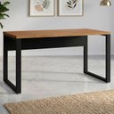 Ver imagem 1 de Escrivaninha Industrial Executive 160x60cm em MDF Freijó e Preto