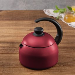 Chaleira Alumínio Paris 1,9l Antiaderente Vermelha com Bule Garrafa Térmica 1l Bege Tramontina - 5