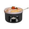 Aparelho de Fondue para Queijo Brie Prato de Cerâmica Porcenala com Espatula Entrada Aperitivo - 1