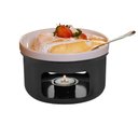 Ver imagem 1 de Aparelho de Fondue para Queijo Brie Prato de Cerâmica Porcenala com Espatula Entrada Aperitivo