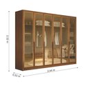 Ver imagem 4 de Guarda Roupa Casal com Vidro Reflecta LED 6 Portas em MDF Dubai Bianchi