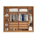 Ver imagem 3 de Guarda Roupa Casal com Vidro Reflecta LED 6 Portas em MDF Dubai Bianchi