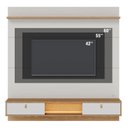 Ver imagem 3 de Painel para Tv Home Suspenso Bali 1.6 com Aparador para Sala Sena Off White Matte Freijó – Colibri