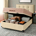Ver imagem 5 de Conjunto Cama Box Bau Perola Casal + Colchão Molas Ensacadas Airtech Ortobom + Cabeceira