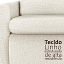 Ver imagem 4 de Sofá sem Caixa Orgânico Charlie 3 Lugares em Linho Turco Retrátil e Reclinável Vira Cama 2,10 Off Wh