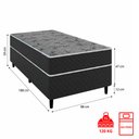 Ver imagem 2 de Cama Box Solteiro Molas Ensacadas Sibéria Umaflex 188cm X 88cm