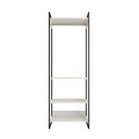 Ver imagem 3 de Closet Modulado Estilo Industrial Solteiro Loft Branco Cabideiro Ferro Preto