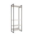 Ver imagem 2 de Closet Modulado Estilo Industrial Solteiro Loft Branco Cabideiro Ferro Preto