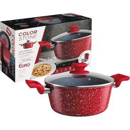 Caçarola 24 Cm Colorstone de Alumínio com Antiaderente e Tampa de Vidro, Volcano, Alu8655-vo, Euro H - 5