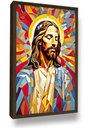 Ver imagem 2 de Quadro Decorativo Jesus Moderno Moldura