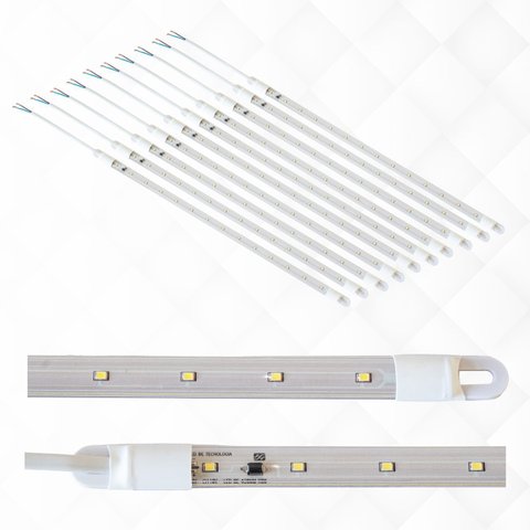Kit10 Peças Barra Led Régua Multiuso Freezer 14w Ip67 1140mm:127v/branco-frio