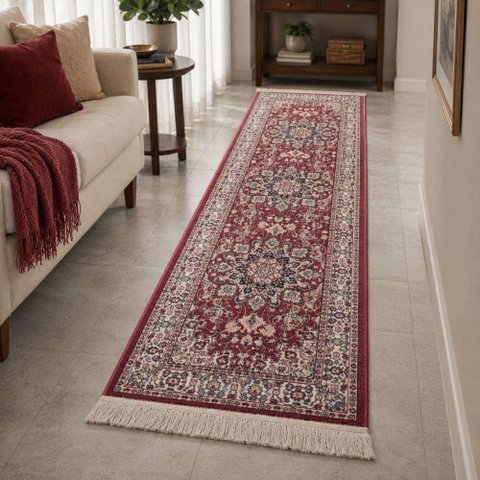 Passadeira Belga Danubio 0,60x2,00m 538C301220 Vermelho Abtex