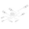 Plafon 8 Lâmpadas Branco Metal Armes Auremar - 4