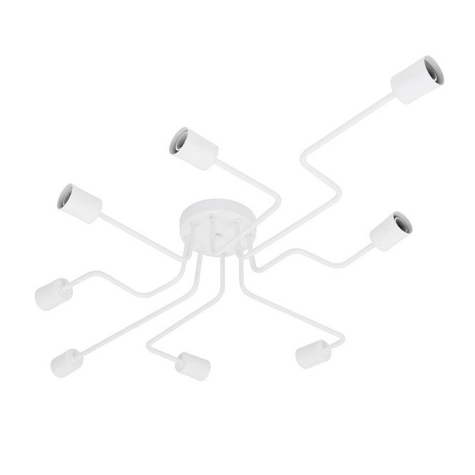 Plafon 8 Lâmpadas Branco Metal Armes Auremar - 1