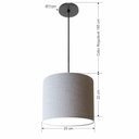 Ver imagem 2 de Lustre Luminária Pendente Vivare Free Lux Pe-4105pr Cúpula em Tecido 20x22cm