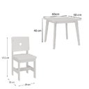 Ver imagem 3 de Conjunto Infantil Mesa com 2 Cadeiras Madeira de Pinus Sofia Branco