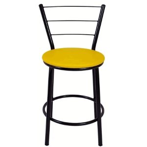 Banco Banqueta Baixa Cozinha Americana Balcao Area Gourmet:amarelo