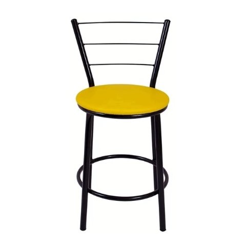 Banco Banqueta Baixa Cozinha Americana Balcao Area Gourmet:amarelo