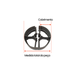 Espaçador Rolete Pacote com 100und Rolete 50 - 4