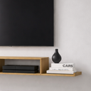 Ver imagem 3 de Rack Nicho Suspenso Pequeno Sala Quarto Tv até 42" Mônaco - Jm3 Móveis:freijó