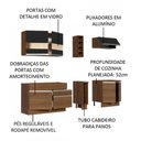 Ver imagem 5 de Armário de Cozinha Completa 220cm Rustic/Rustic/Preto Parma Madesa 02