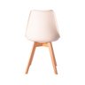 Kit 06 Cadeiras Leda Eames Jantar Cozinha com Assento Estofado Creme - 5