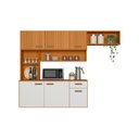 Ver imagem 1 de Cozinha Suspensa com Balcão 180cm Manu Freijo Uv Off Acetinado Ripado Frisado - Ssx Multicoisas
