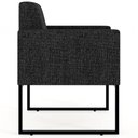 Ver imagem 6 de Poltrona Decorativa para Sala Estar e Recepção Base Fixa de Metal Helô L02 Linho Chumbo - Lyam