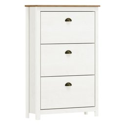 Sapateira para Quarto de Madeira Maciça com 3 Gavetas Topázio  - 3