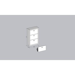 Sapateira para Quarto de Madeira Maciça com 3 Gavetas Topázio  - 6