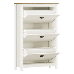 Sapateira para Quarto de Madeira Maciça com 3 Gavetas Topázio  - 4