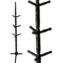 Ver imagem 1 de Cabideiro de Chão Preto Envernizado Mancebo Arara de Roupas 10 Ganchos em Madeira Cabide