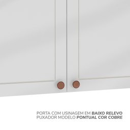 Cozinha Pérola com Rodapé 5 Peças Torre Quente Aéreo 3 Portas Balcão 120 Balcão 80 e Basculante Yesc - 13