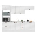 Ver imagem 3 de Cozinha Pérola com Rodapé 5 Peças Torre Quente Aéreo 3 Portas Balcão 120 Balcão 80 e Basculante Yesc