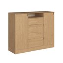 Ver mais imagens de Cômoda 4 Gavetas 2 Portas Alba para Quarto Marrom/Angelin