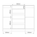 Ver imagem 7 de Cômoda 4 Gavetas 2 Portas Alba para Quarto Marrom/Angelin