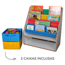 Ver imagem 4 de Porta Livros Infantil Decorativo Montessori com 2 Caixas