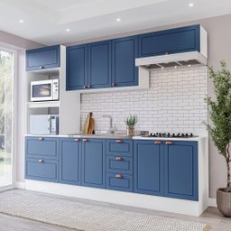 Cozinha Pérola com Rodapé 5 Peças Torre Quente Aéreo 3 Portas Balcão 120 Balcão 80 e Basculante Yesc - 2 Cozinha Pérola com Rodapé 5 Peças Torre Quente Aéreo 3 Portas Balcão 120 Balcão 80 e Basculante Yesc - 2